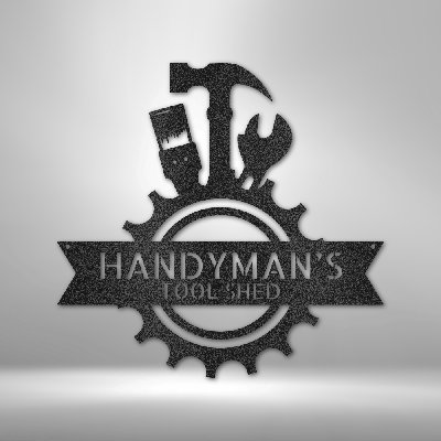 Personalized Handyman Shop Monogram Steel Sign Steel Art Wall Metal Decor