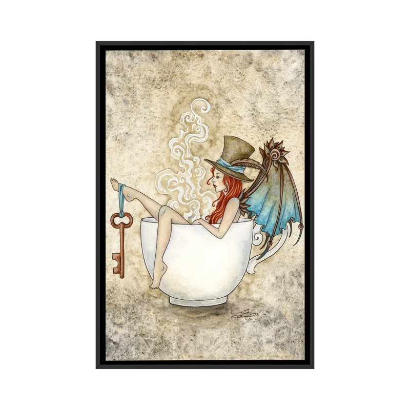 Steam Bath, 60" H x 40" W x 1.5" D, Black Floater Framed Canvas, No Mat