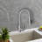 Single Handle Pull Down Sprayer Kitchen Faucet in Brushed Nickel-70509863