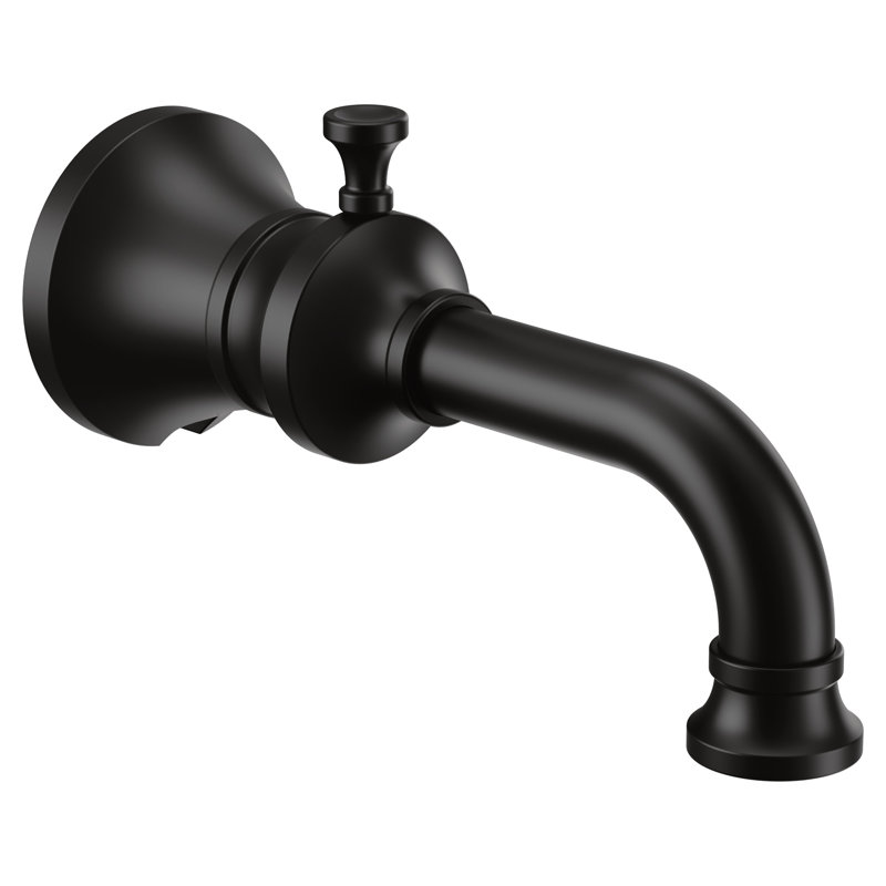 Colinet Wall Mounted Tub Spout, Matte Black