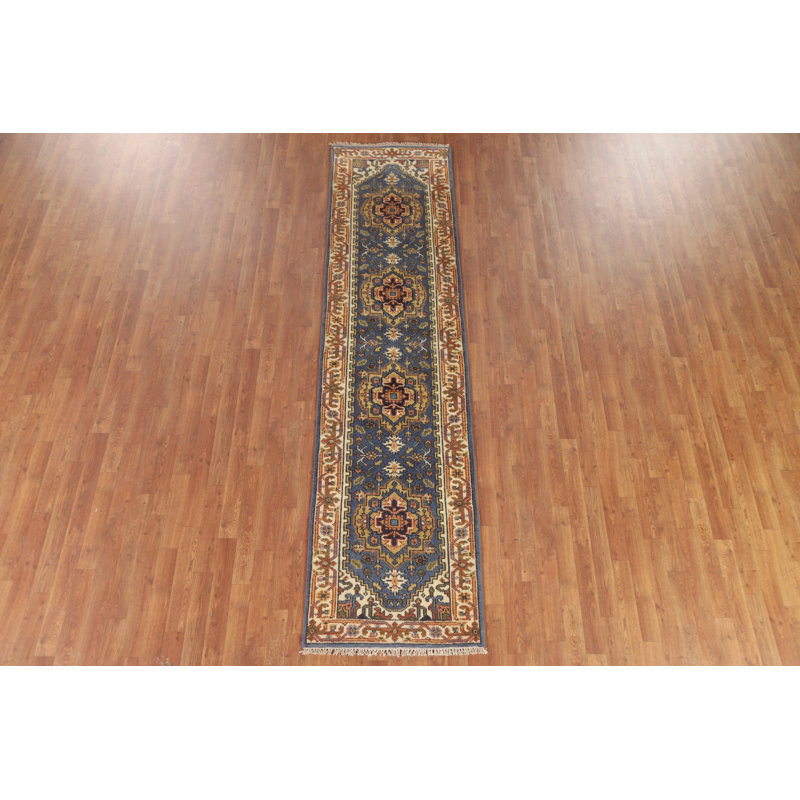 Tapis de couloir bleu 3 x 3