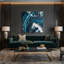 Abstrait art fluide sur toile grise 1-1140774611