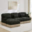 Canapé modulaire profond avec repose-pieds Chenille