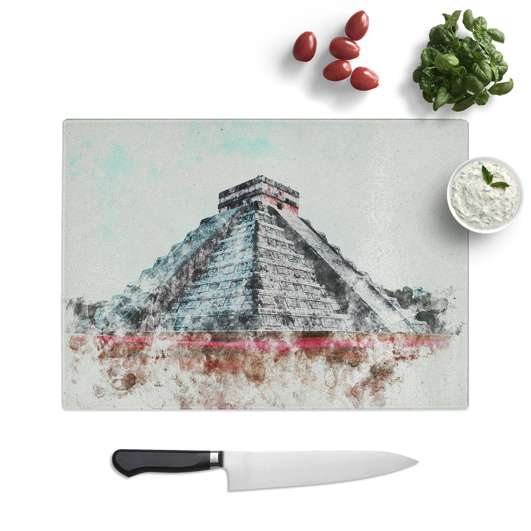 Chichen Itza in Mexico Watercolour Chopping Board