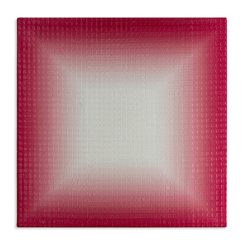Art mural rouge sur toile dégradé rouge par Michael Willett, H 17 po x l 17 po