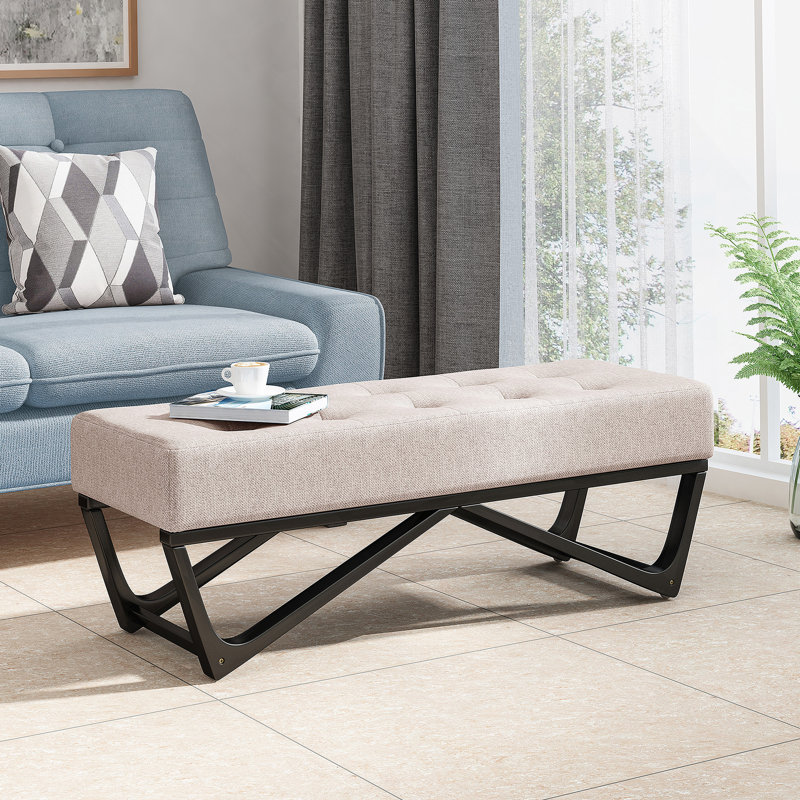 Repose-pieds, banc pour chambre ou entrée, Beige