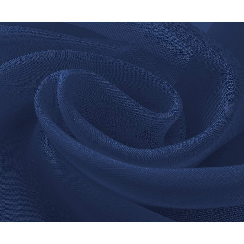 Rideau en contour de fenêtre transparent Brannon, Bleu marine