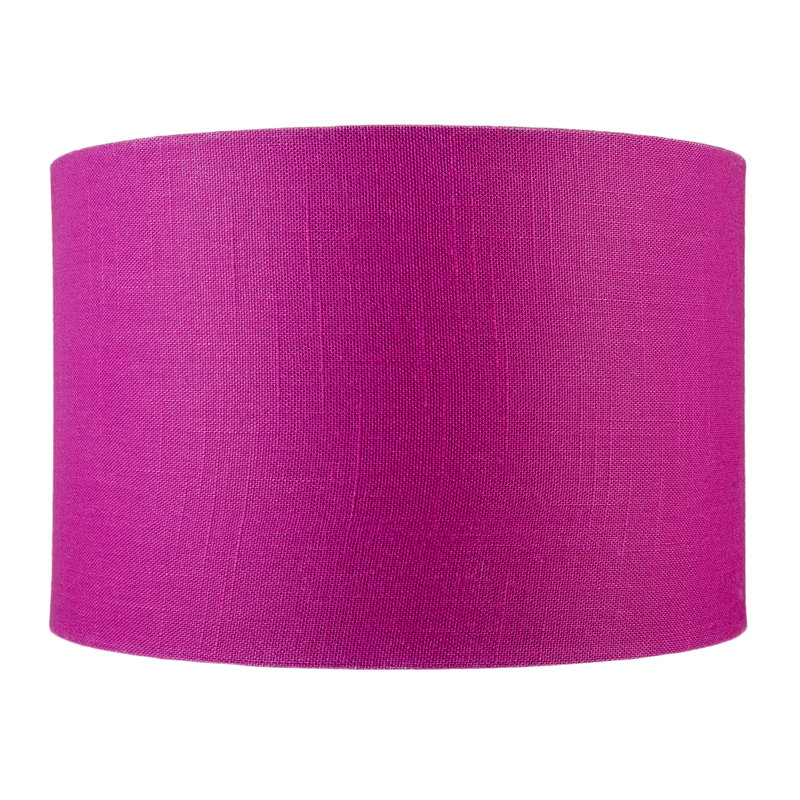 20 cm H Drum Fabric Lamp Shade ( Slip-On ), Raspberry