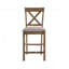Ensemble de 2 chaises rembourrées en lin à hauteur de comptoir-943429482