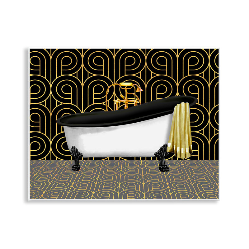 Salle de bain sur plaque murale de style déco, design par Conrad Knutsen