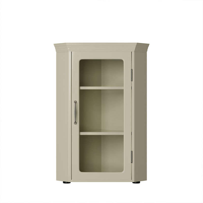 White Solid + Manufactured Wood+Glass Display Cases