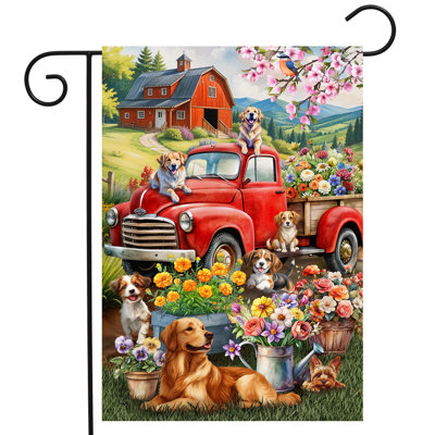 Drapeau de jardin Farm Pups