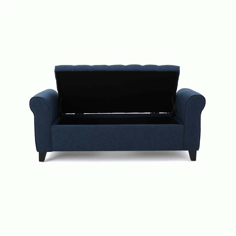  Banc de rangement Claxton 50 po Clubton, Bleu très foncé