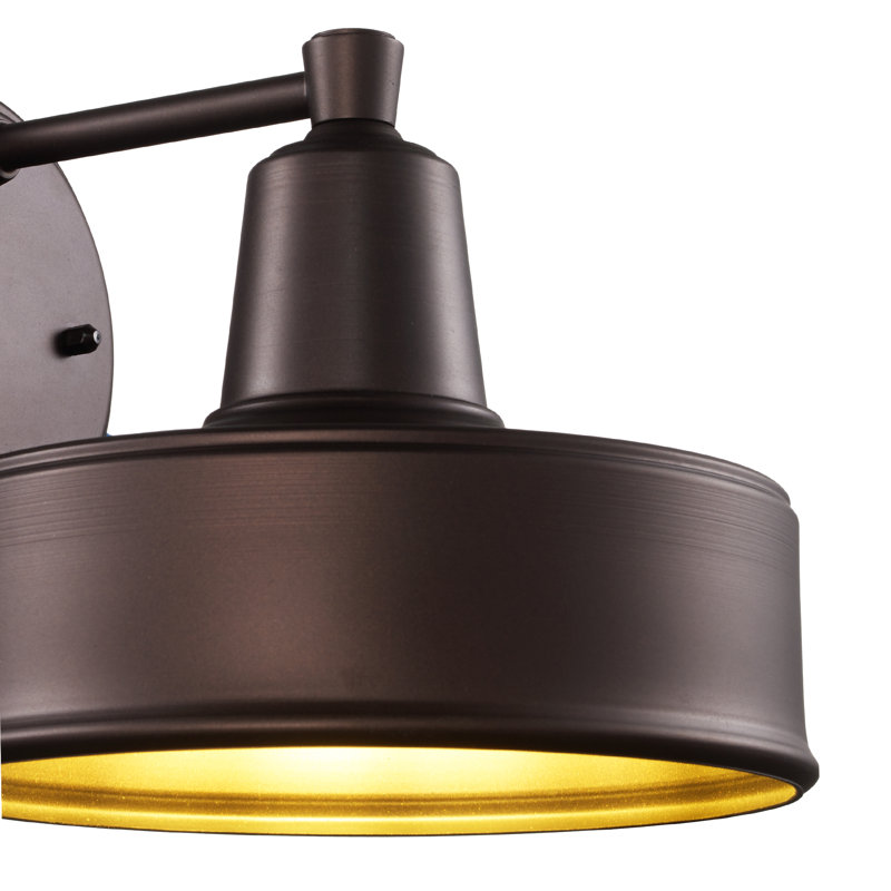 Lanterne murale d'extérieur H 7,7 ", H 7,7 po x l 8,5 po x P 9,1 po, Bronze