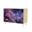 Buffet Buffet avec rangement Mystical Cherry Blossom Pathway Lanterns Celestial Eclipse Serene Lake avec 2 portes pour le salon et la cuisine