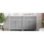 Meuble-lavabo gris 60 po avec lavabo en céramique, bois massif et construction, compartiments de rangement polyvalents 60 po