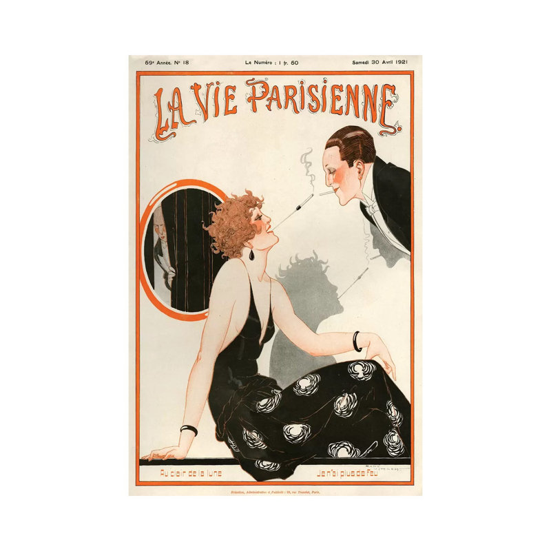 1921 La Vie Parisienne Magazine Cover by The Advertising Archives - Gallery-Wrapped Canvas Giclée on Canvas, Canvas