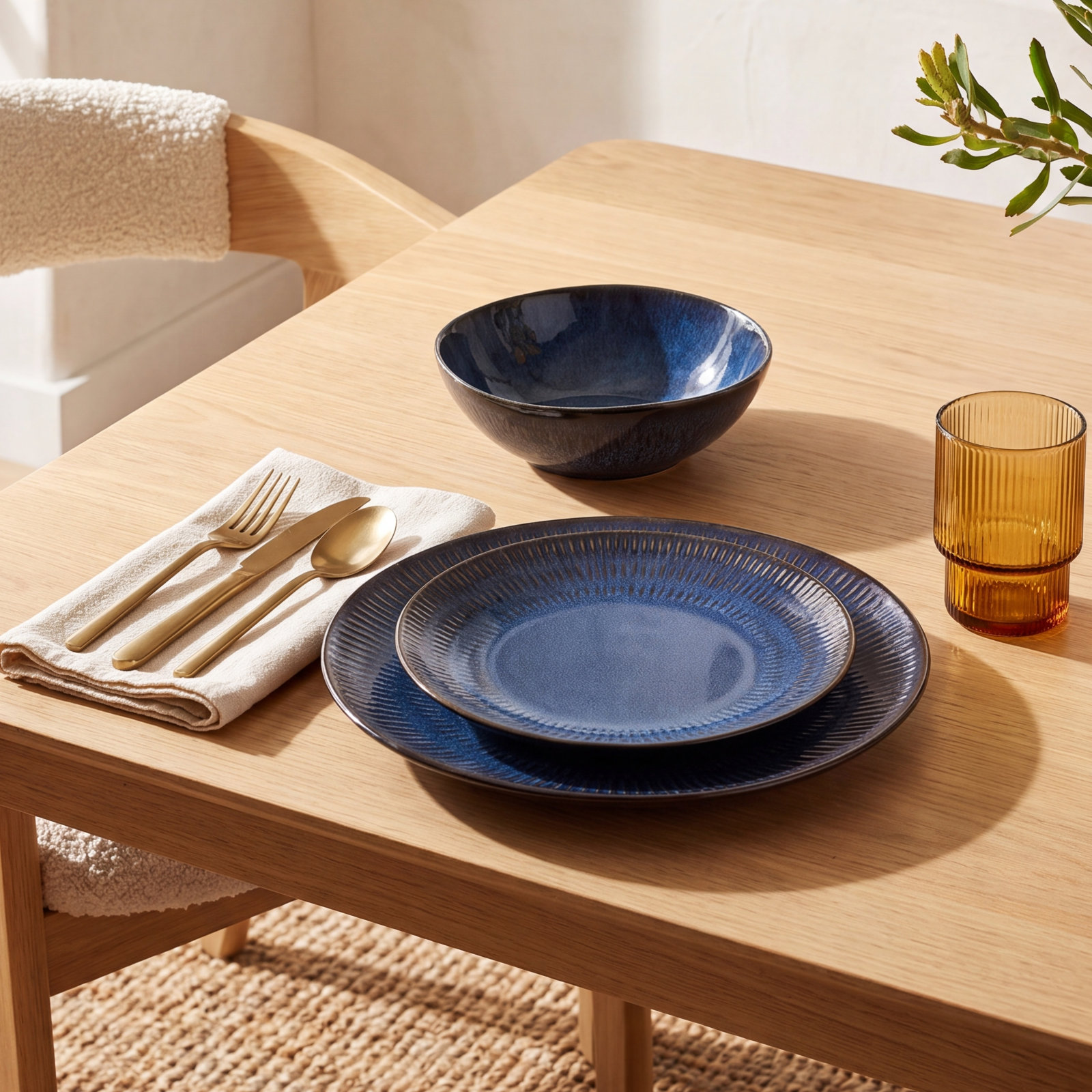 Stoneware Dinnerware Set - Service for 4
