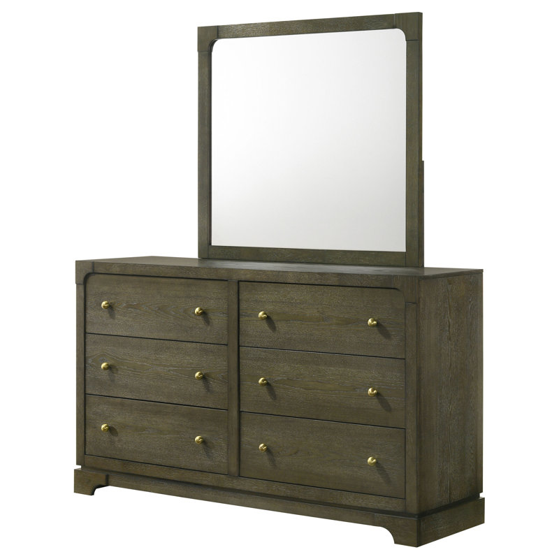  Gran Park 6-drawer Dresser and Mirror Dark Cocoa