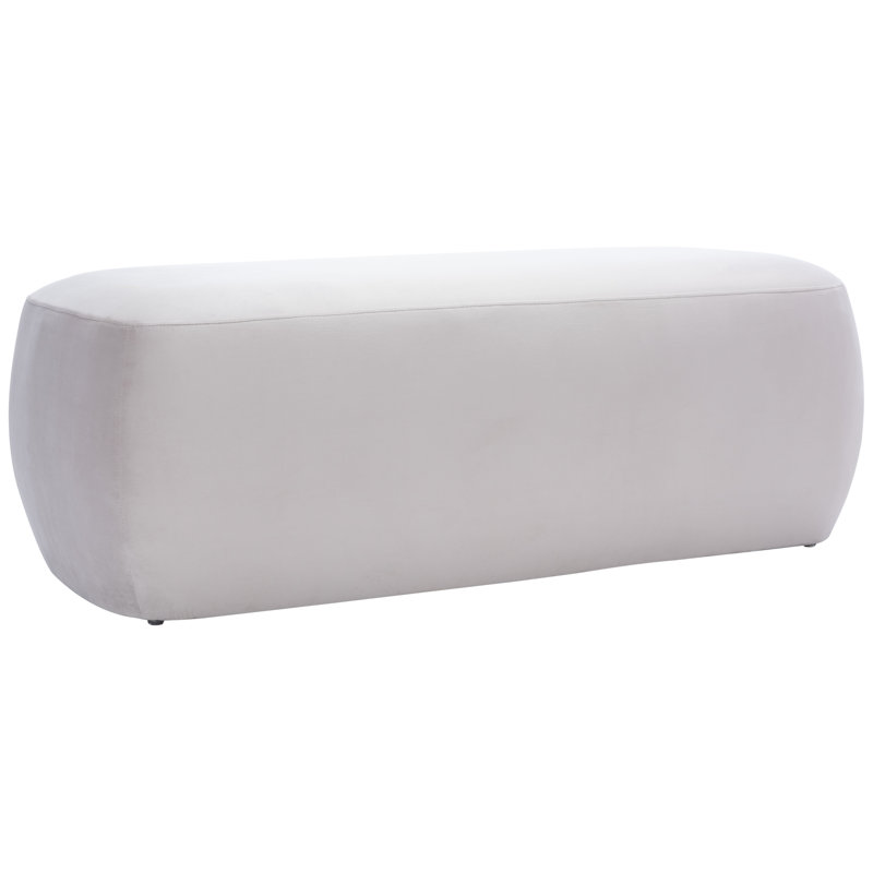 Repose-pieds rectangulaire de 50 po de largeur, Velours gris