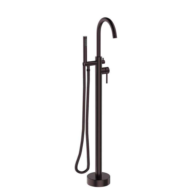 Robinet de baignoire à pattes sur pied à poignée simple High Arch, Bronze huilé