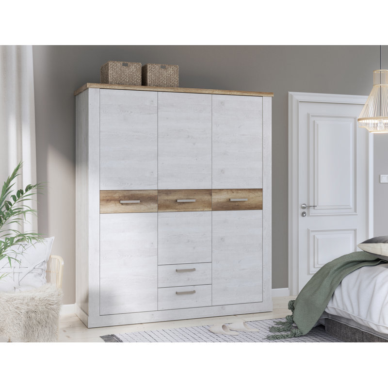 Berlanga 3 Door Manufactured Wood Wardrobe