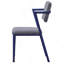 Chaise de bureau rembourrée grise et bleue-246162204