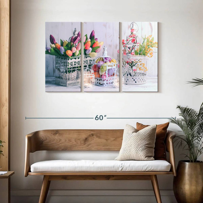 Décoration de Pâques, H 28 po x l 45 po