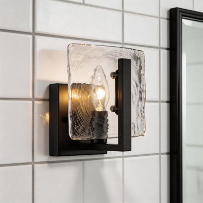 6.3Inch Armed Glass Wall Sconce