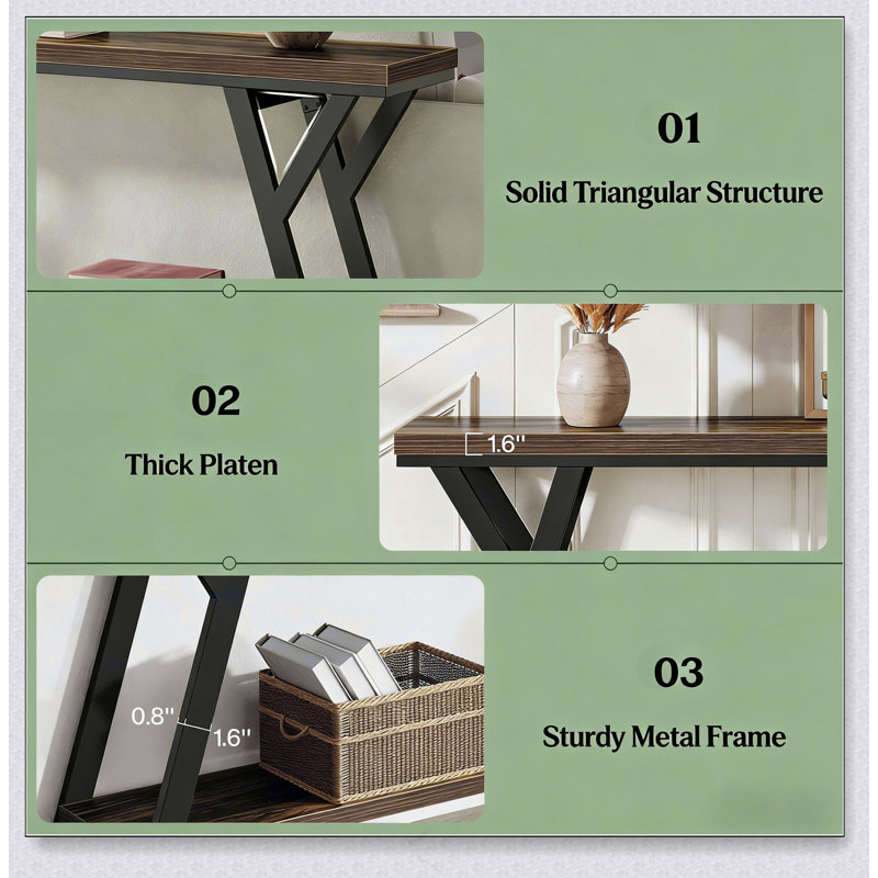 Couch Table,2-Tier Console Table,Sofa Table Couch