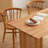 Durable Rectangular Red Oak Rattan Dining Table