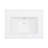 White Rectangular Single Vanity Top, 24"X18", 1 Faucet Hole, Overflow (Sink Only) | Gift Idea