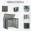La poubelle contient 2 poubelles en métal pour le rangement des ordures, en acier inoxydable galvanisé, une remise pour la cour de jardin