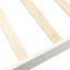 Lit simple en bois massif: plateforme avec tête de lit paisible et base de matelas, aucun sommier requis, conception en chêne et stable, couleur blanche