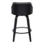 Aiken Mid-century Modern Swivel Counter or Bar Height Bar Stool in Faux Leather and Wood-646212523-646212522-540761437