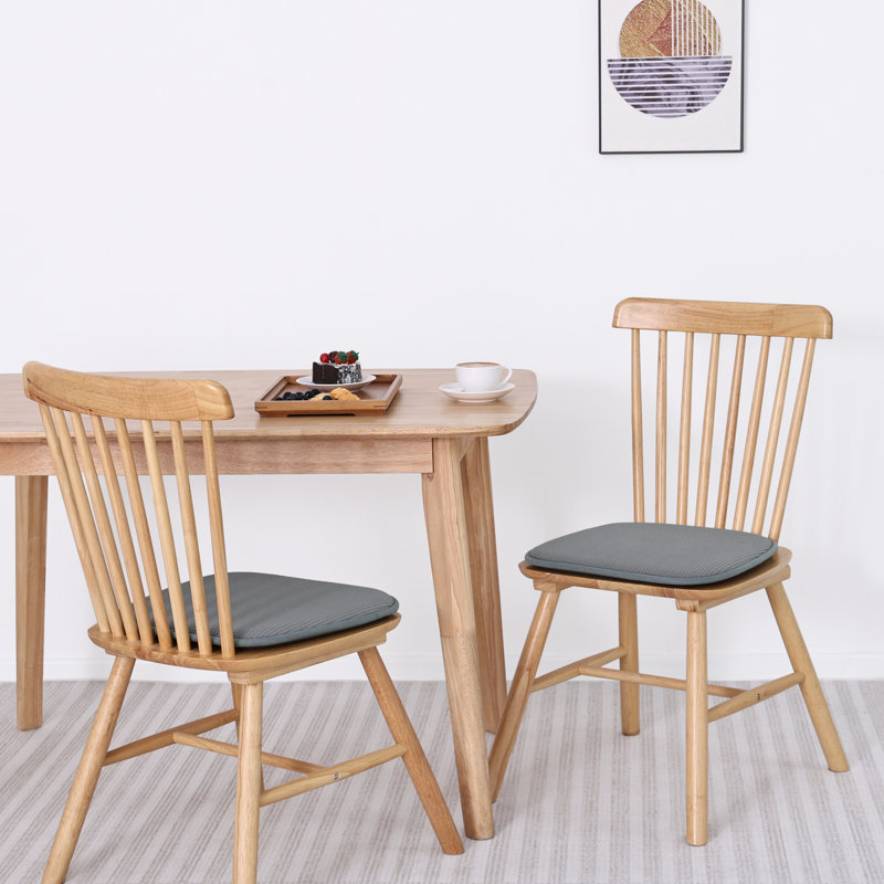 Indoor 1.3'' Dining Chair Seat Cushion, Gray Polyester/Polyester Blend