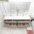 Asaya 83.4 " W Wall Mounted 2 Double Vanity Bathroom Vanity With Acrylic Top-412567584
