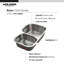 Houzer 32 in Stainless Steel Undermount 70/30 Double Small Left Bowl Kitchen Sink - STC-2200SL-1