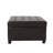 Upholstered Tufted PU Leather Storage Ottoman, Dark Brown