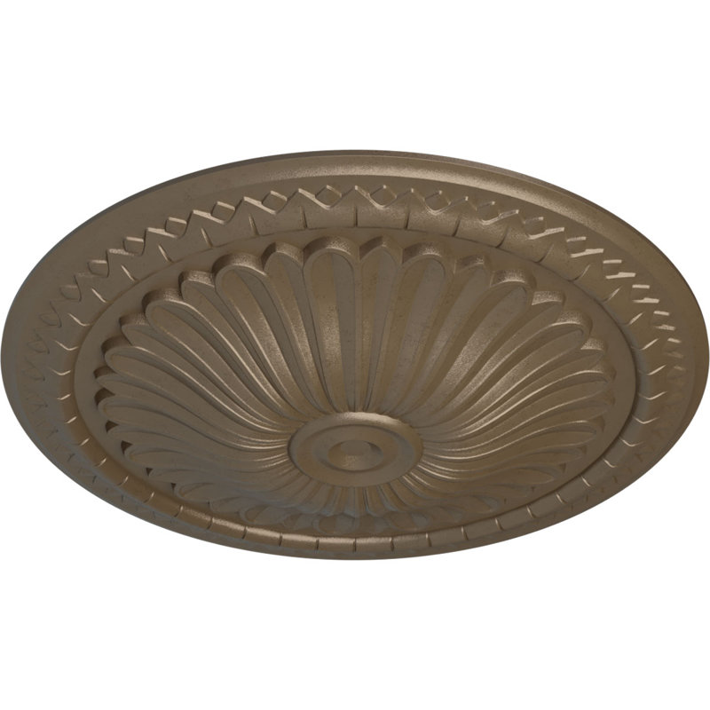 Médaillon de plafond Endurathane Classic, P 13 1/4 po x P 1/2 po (pour auvents jusqu'à 4 1/8 po), finition craquelée en pierre peinte à la main