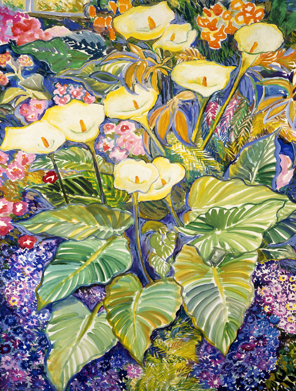 Drapeau de jardin Fernville Arum Lilies par Neil Drury, H 28 po x l 40 po
