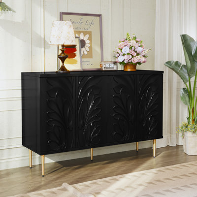 Buffet 48 "avec motif de fleurs 3D