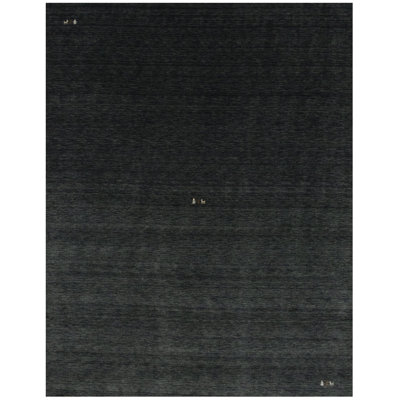 No-Shedding Hand Loomed Gabbeh Rug, 100% Wool, Solid Color, Fade & Stain Resistant, Durable
