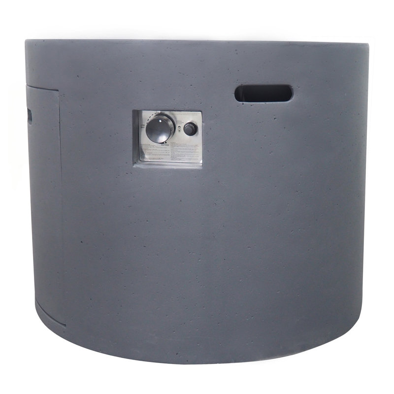 31-Inch Round MGO Arona with 40,000 BTU and Built-in Tank Space for Outdoor Warmth and Convenience, Dark Gray