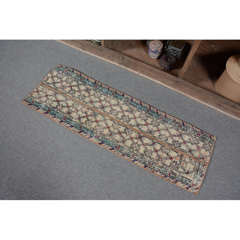 Turkish Rug, Flatweave Rugs, Oushak Rug, Red Neutral Rugs, Vintage Rugs, 1.2x3.7 ft Small Rug