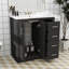 Ensemble de meuble-lavabo de 30 po avec lavabo en céramique, 3 tiroirs et portes à fermeture en douceur inclus-1152475740-1152475738