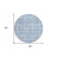 Tapis intérieur lavable rond 8 pi bleu ciel et bleu denim HomeRoots