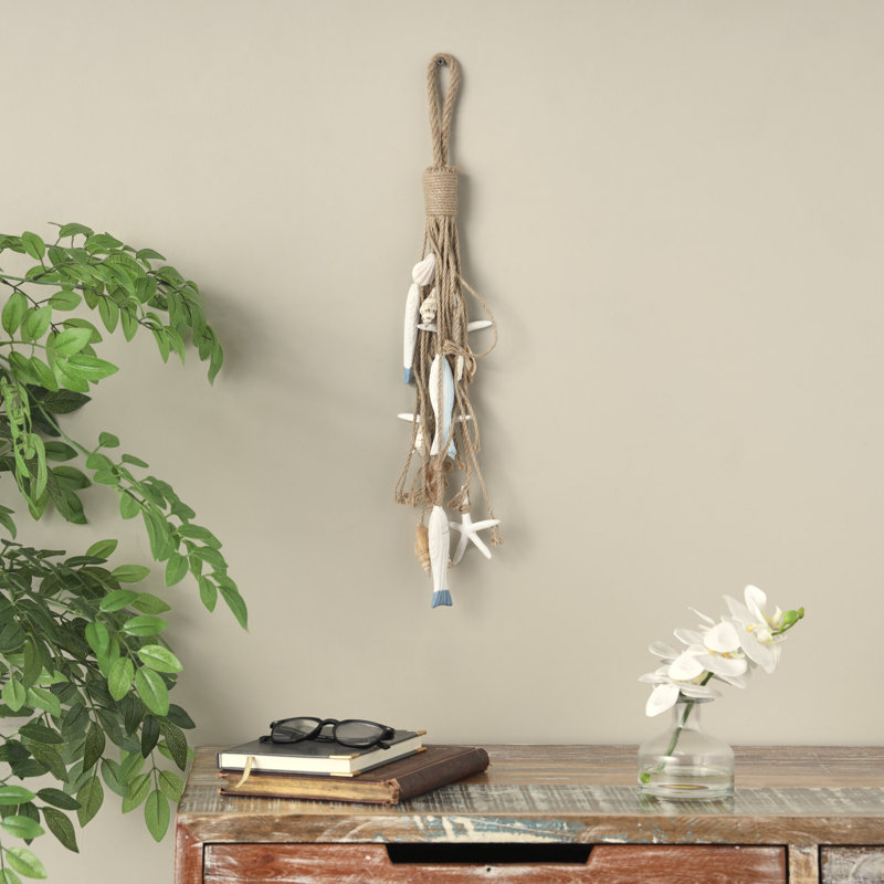 Décoration murale Louvine, H 21,75 po x l 4,7 po x P 2,35 po, Crème