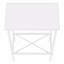 Table d'appoint, côté, bout, étroit, petit, stratifié blanc à 2 niveaux, contemporain, moderne-62640692