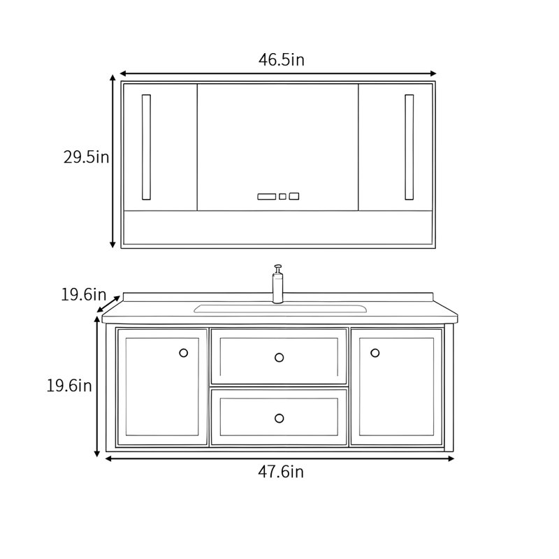 Modern simple light luxury bathroom cabinet